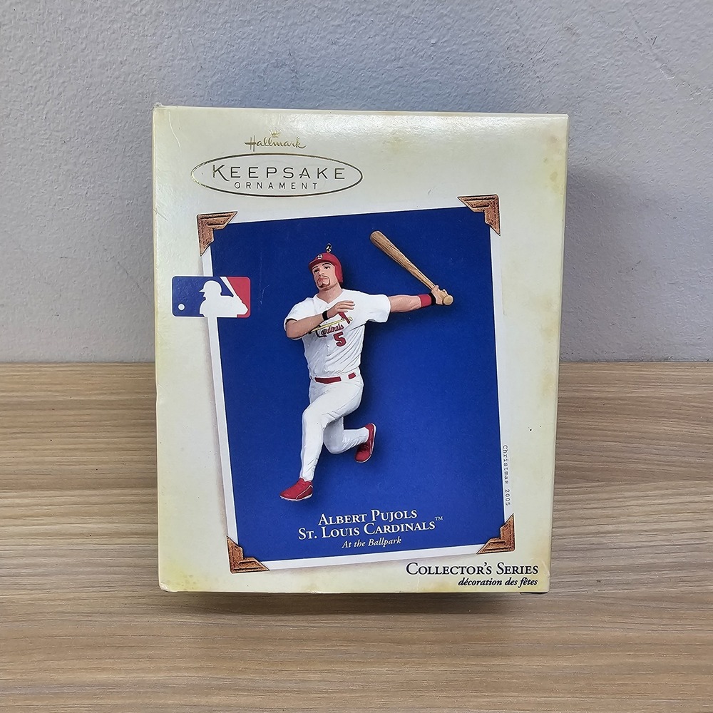 St Louis Cardinals Hallmark Ornament Albert Pujols 5 MLB Baseball Keepsake NEW